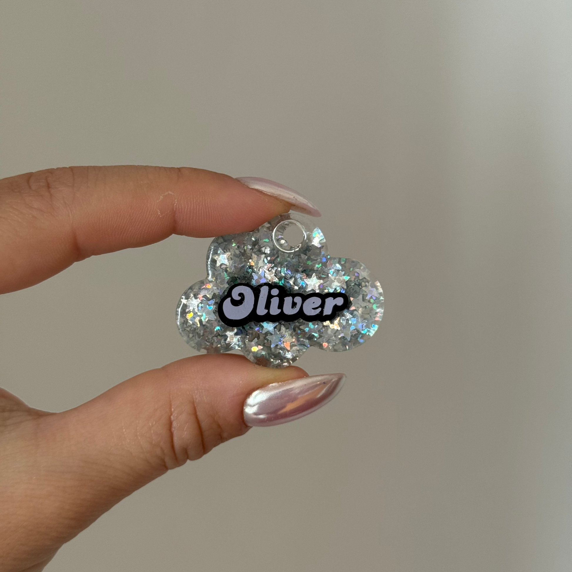 Silver stars in the clouds.